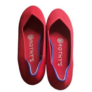 Rothy’s The Flat in Bright Red Size 9 1/2